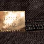 Shoulder Bag Large Web Horizontal Tote Bronze Monogrammed Satin Canvas