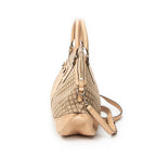 Shoulder Bag Medium Catherine Beige Diamante Canvas