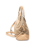 Shoulder Bag Medium Catherine Beige Diamante Canvas