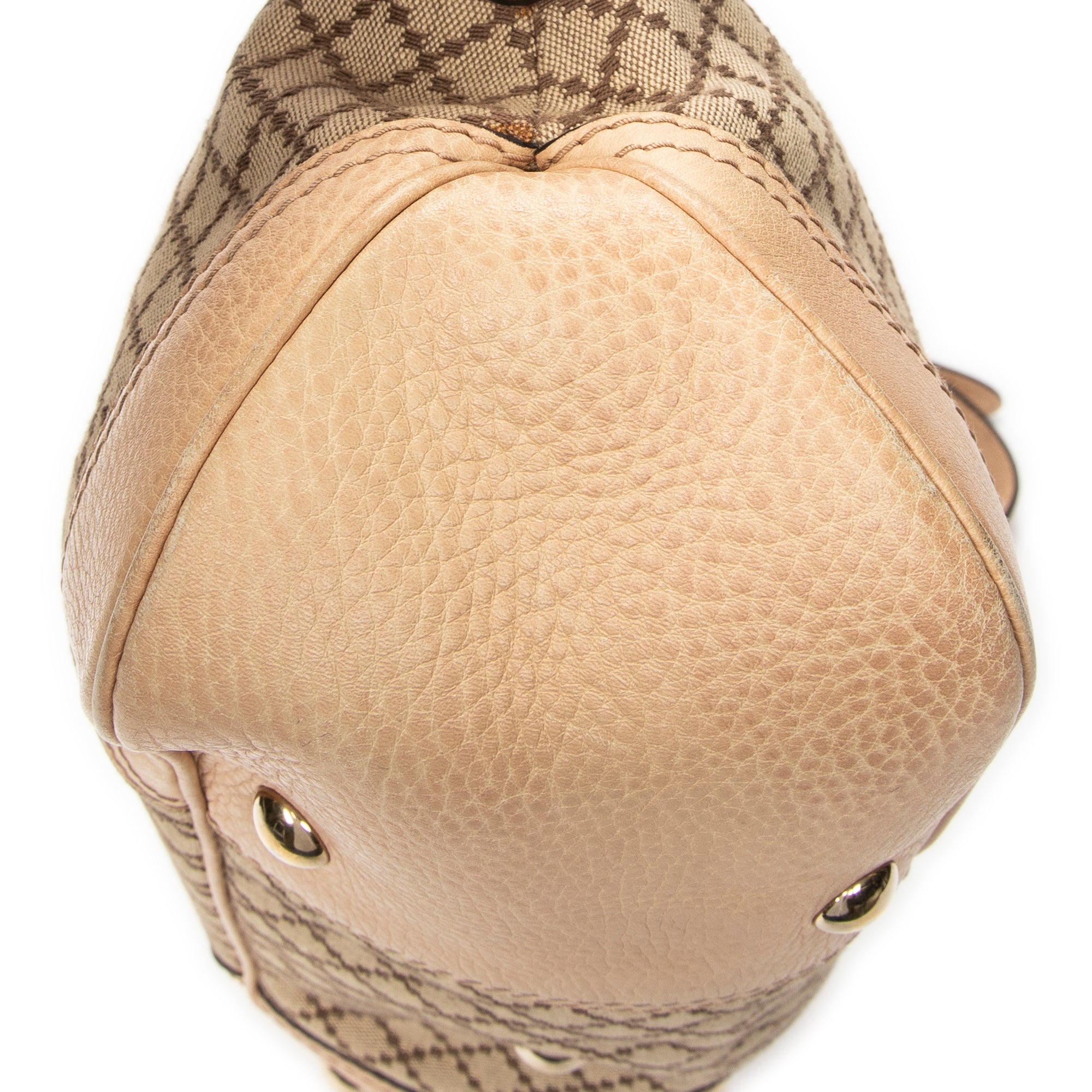 Shoulder Bag Medium Catherine Beige Diamante Canvas