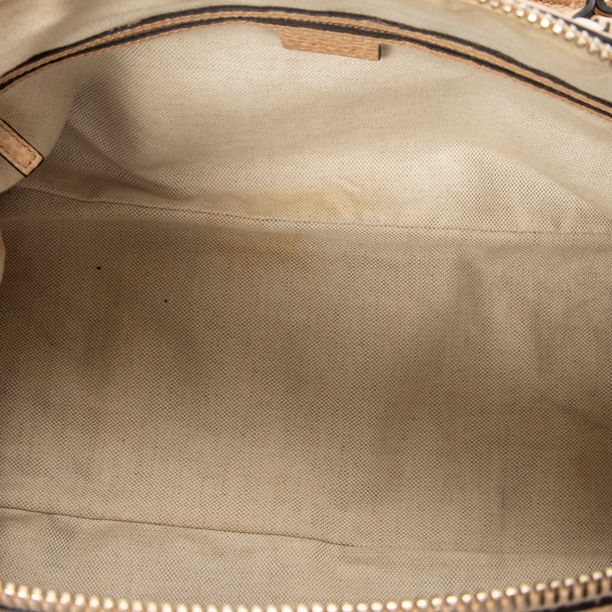 Shoulder Bag Medium Catherine Beige Diamante Canvas