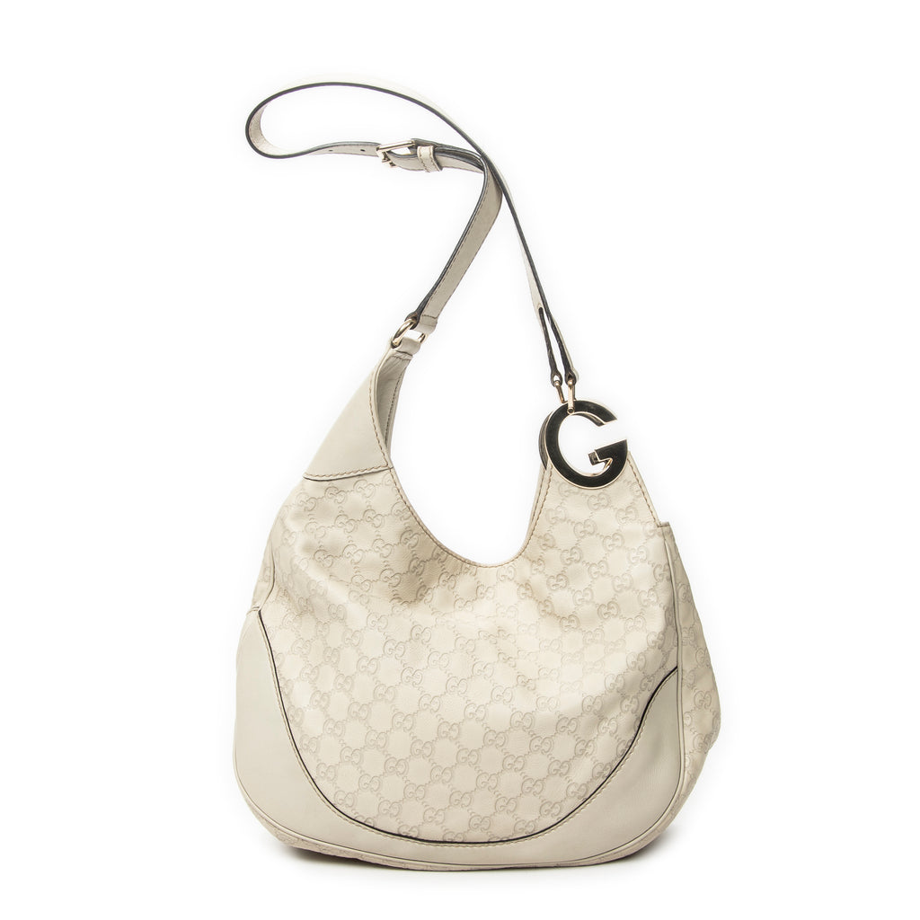 Shoulder Bag Charlotte Messenger Ivory Guccissima Leather