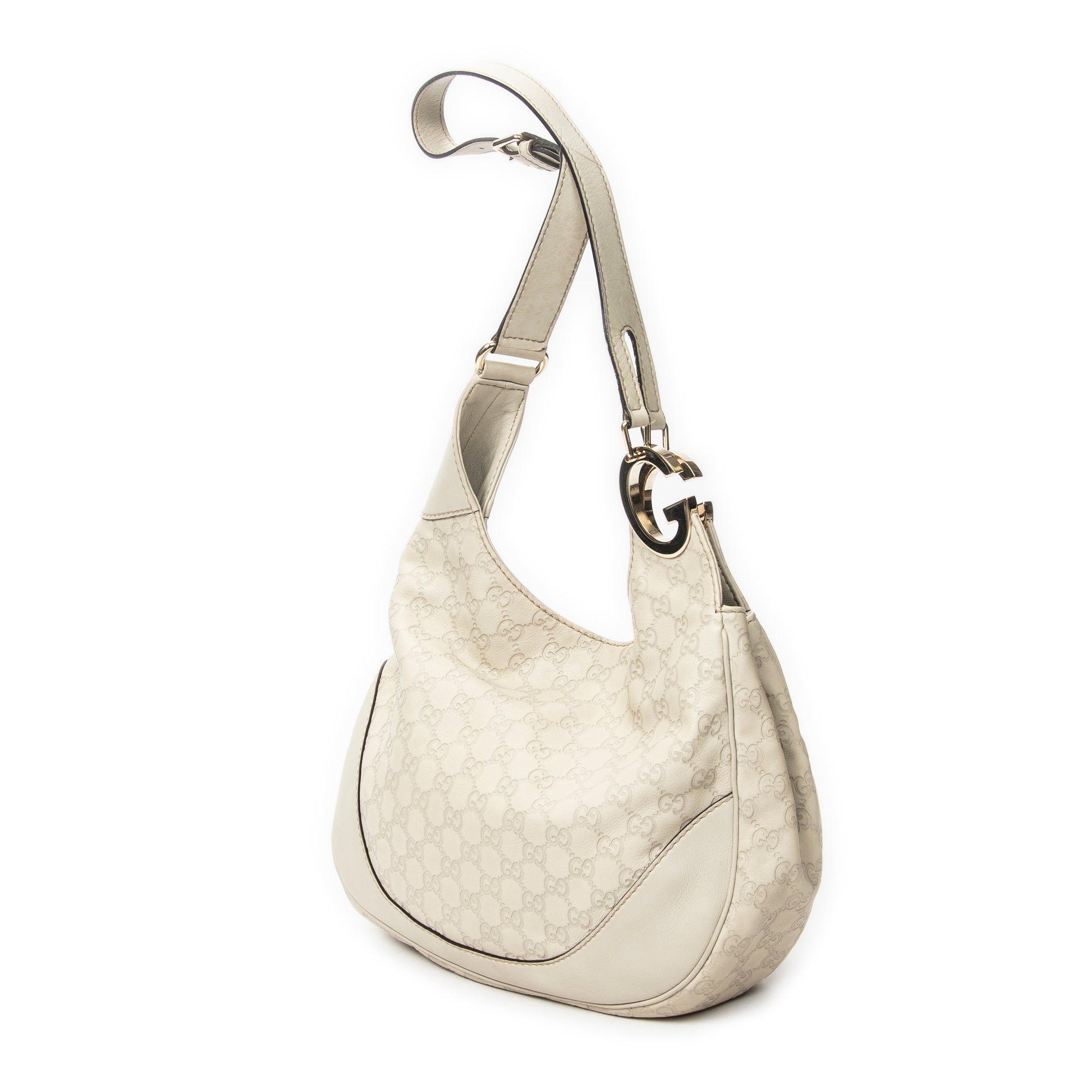 Shoulder Bag Charlotte Messenger Ivory Guccissima Leather