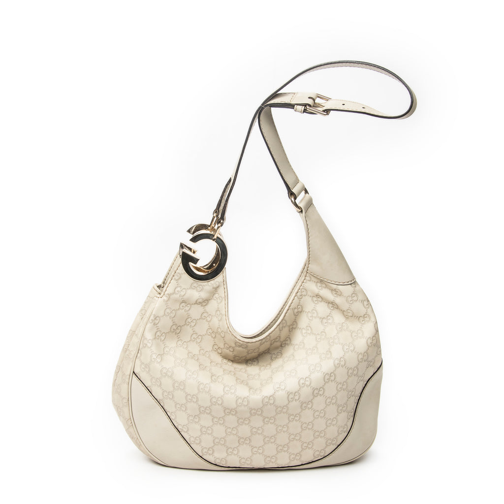 Shoulder Bag Charlotte Messenger Ivory Guccissima Leather