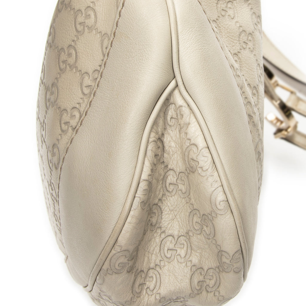 Shoulder Bag Charlotte Messenger Ivory Guccissima Leather