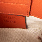 Shoulder Bag Mini Bamboo Shopper Orange Grained Calfskin Leather