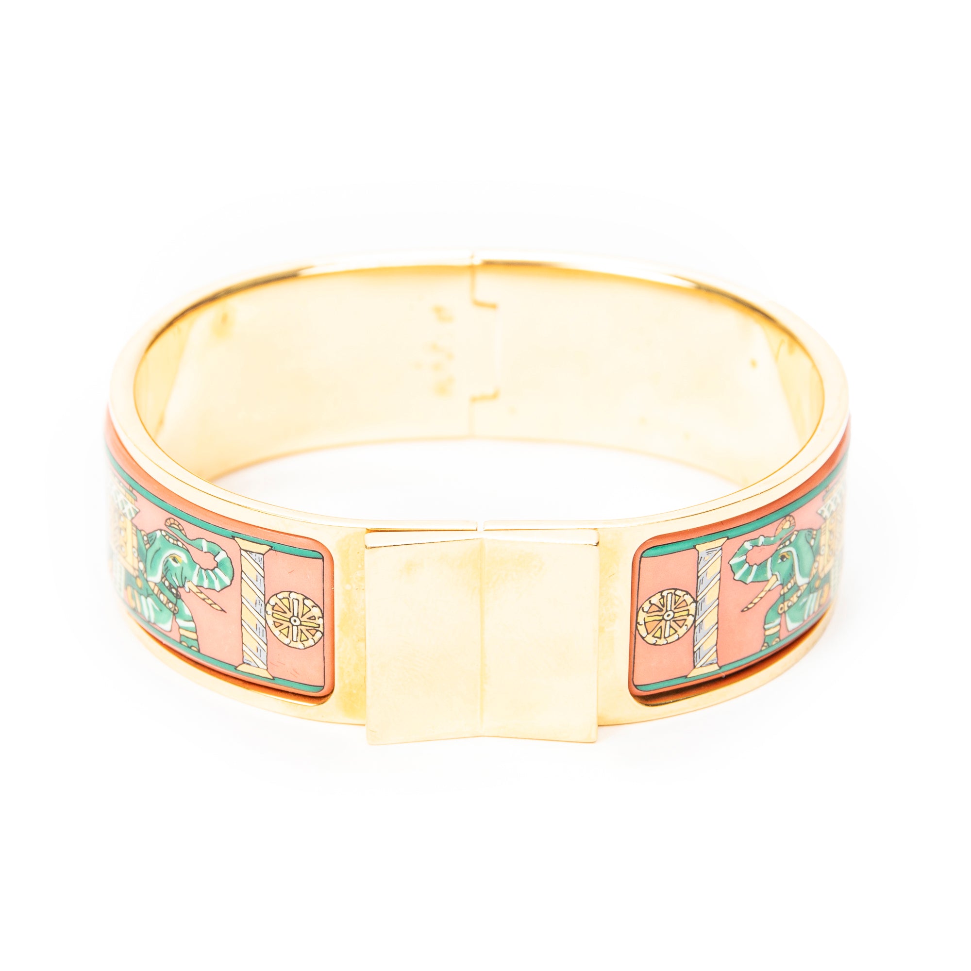 Bracelet Loquet Enamel Bangle Gold Gold Plated
