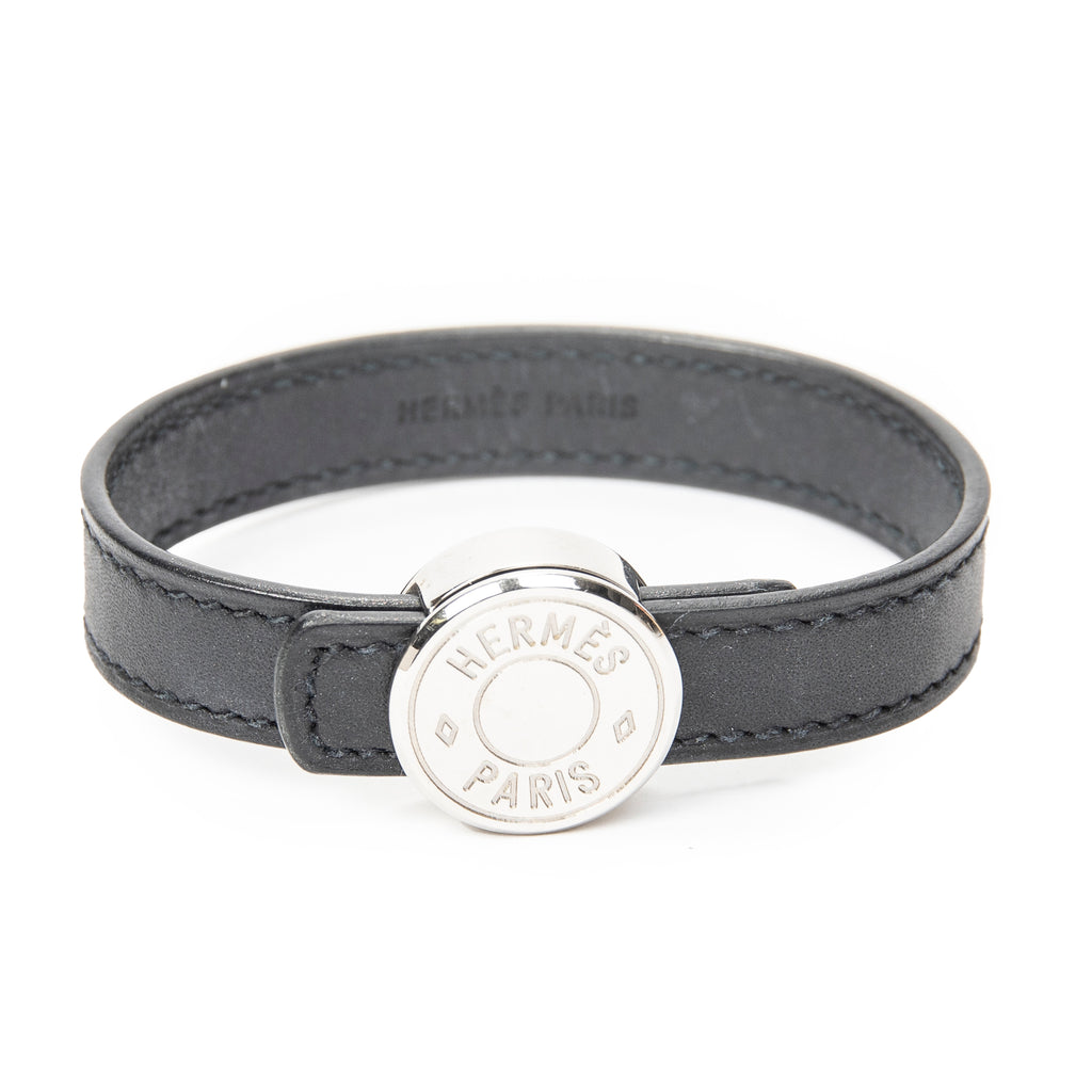 Bracelet Clou de Selle Bracelet Black Swift Leather