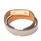 Bracelet Rivale Double Tour Bracelet Grey Swift Leather