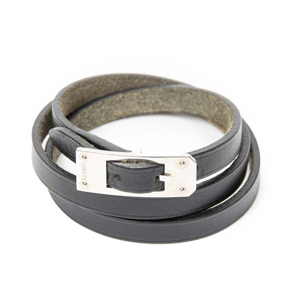Bracelet Kelly Ardion Triple Tour Bracelet Black Swift Leather