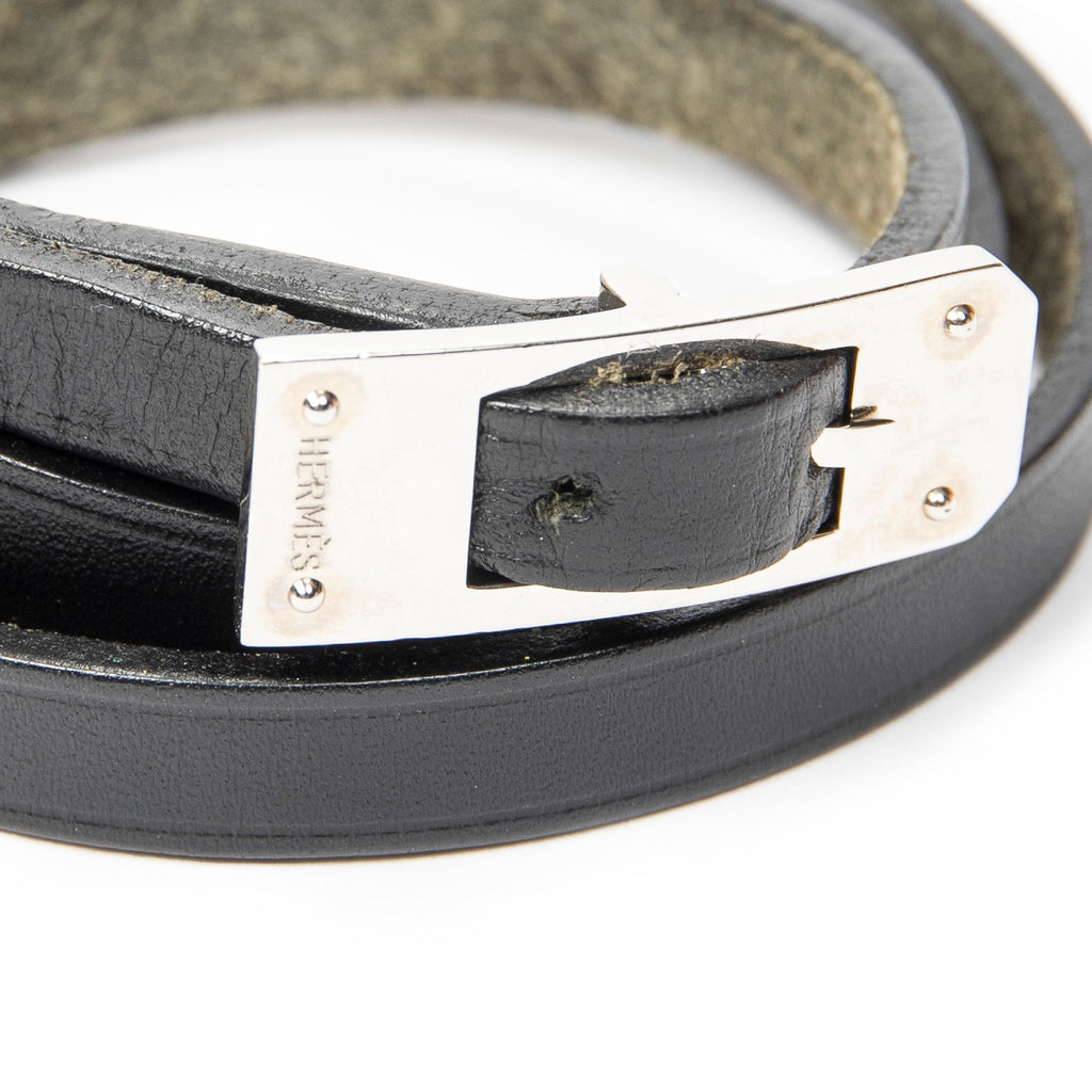 Bracelet Kelly Ardion Triple Tour Bracelet Black Swift Leather