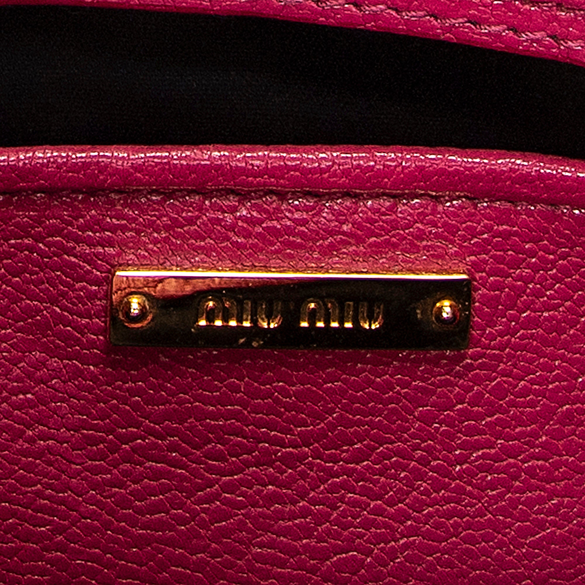Shoulder Bag Pushlock Executive Tote Pink Madras Leather