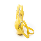 Shoulder Bag XS Triangle Duffle Yellow Calfskin Leather