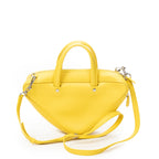 Shoulder Bag XS Triangle Duffle Yellow Calfskin Leather