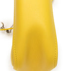 Shoulder Bag XS Triangle Duffle Yellow Calfskin Leather