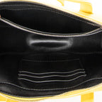 Shoulder Bag XS Triangle Duffle Yellow Calfskin Leather