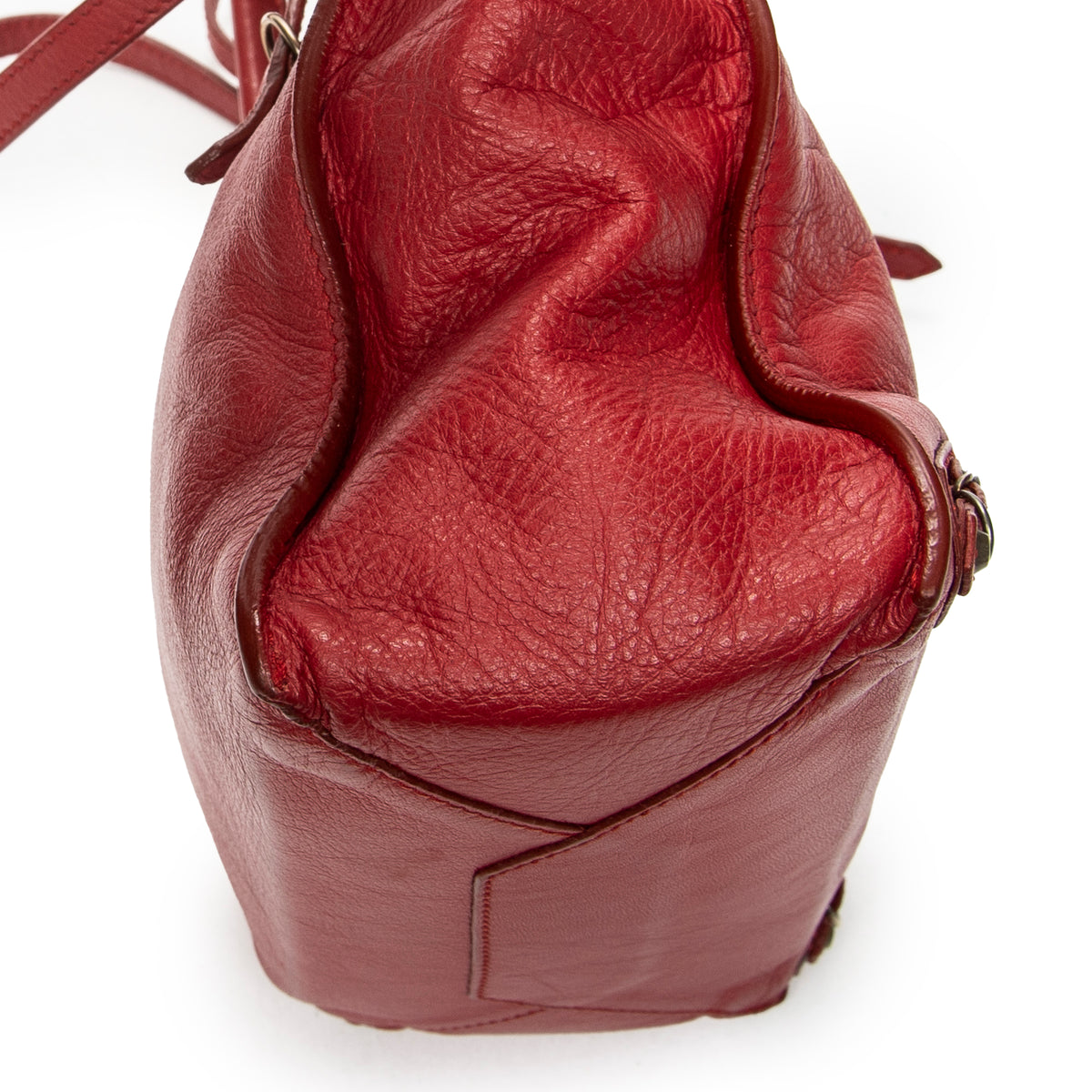 Shoulder Bag Mini Papier A4 Magnet Tote Red Calfskin Leather