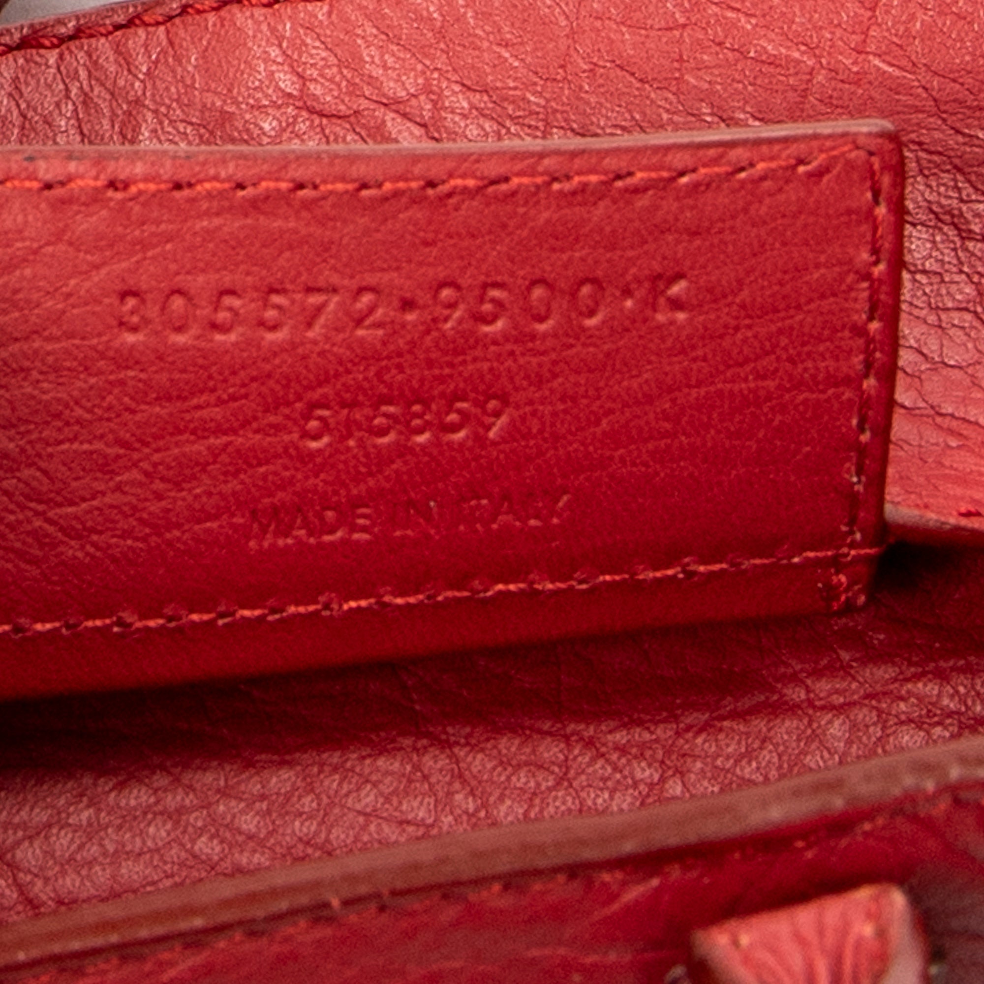 Shoulder Bag Mini Papier A4 Magnet Tote Red Calfskin Leather