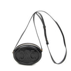 Shoulder Bag Triomphe Oval Crossbody Black Calfskin Leather