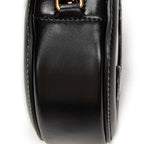 Shoulder Bag Triomphe Oval Crossbody Black Calfskin Leather