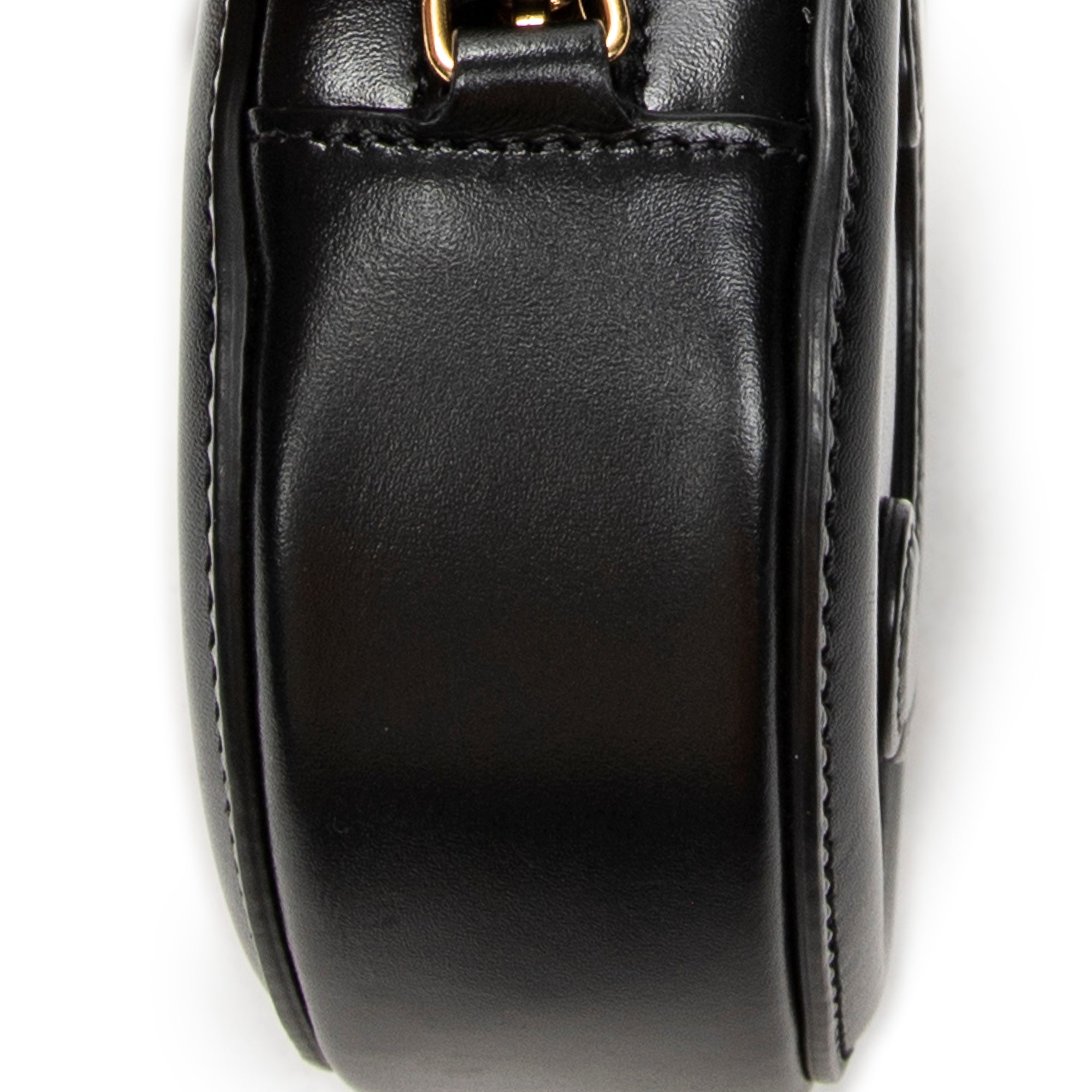 Shoulder Bag Triomphe Oval Crossbody Black Calfskin Leather