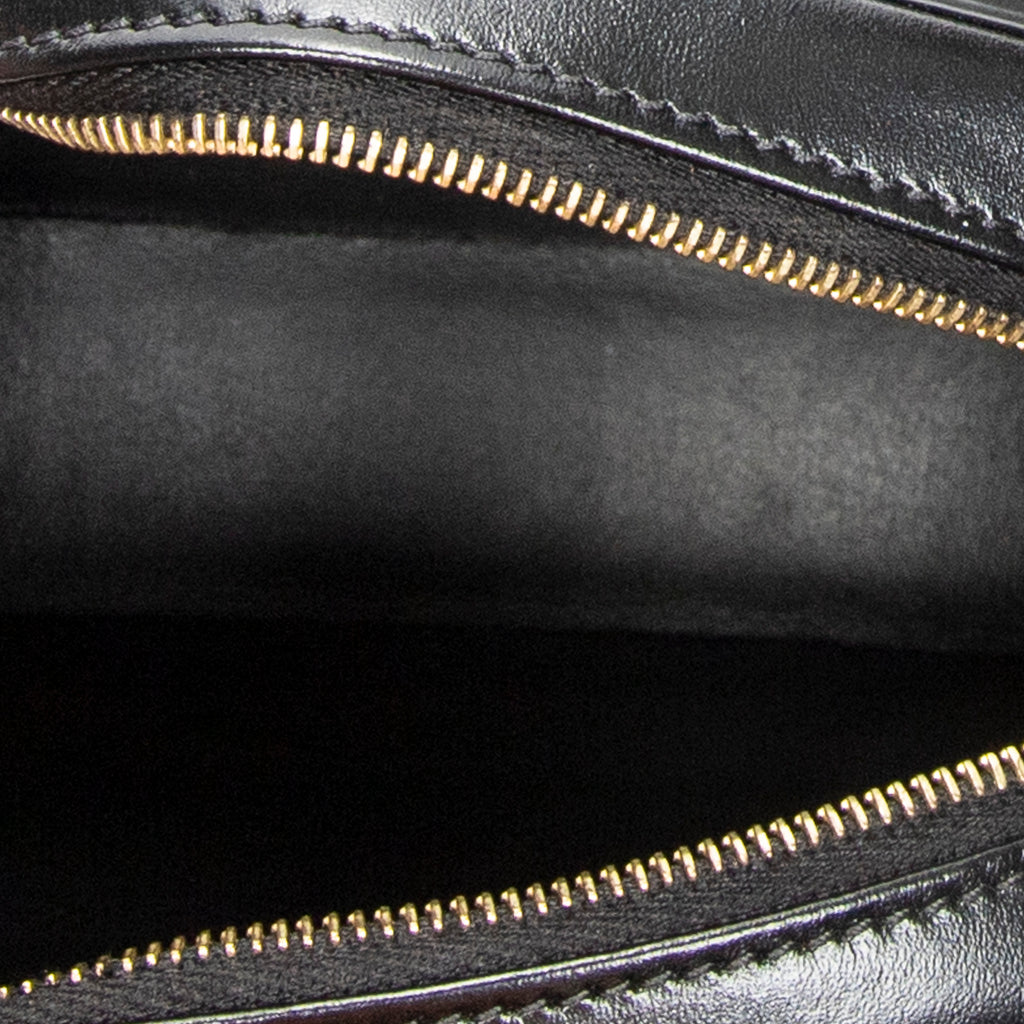 Shoulder Bag Triomphe Oval Crossbody Black Calfskin Leather