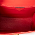 Handbag Vintage Mini Flap Top Handle Red Smooth Calfskin Leather
