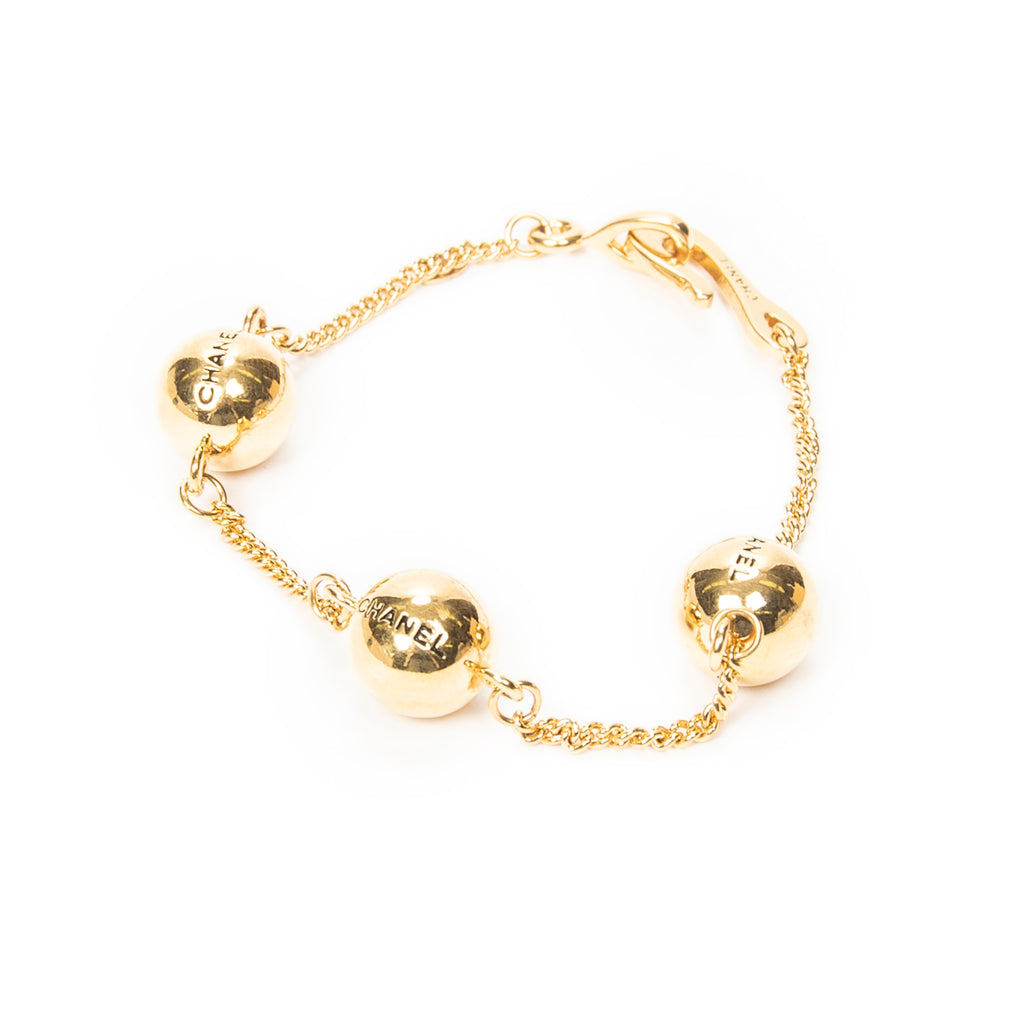 Bracelet CC Triple Ball Bracelet Gold Gold Plated