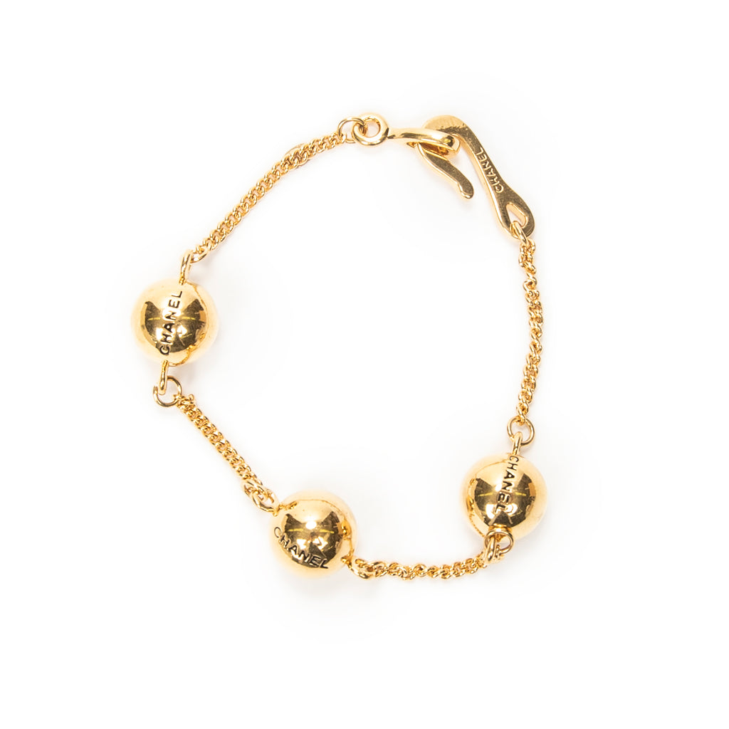 Bracelet CC Triple Ball Bracelet Gold Gold Plated