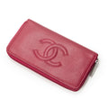 Wallet Timeless Zip Around Wallet Raspberry Pink Caviar Leather