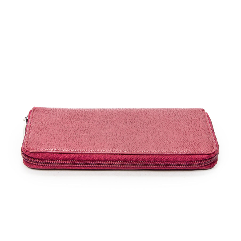 Wallet Timeless Zip Around Wallet Raspberry Pink Caviar Leather