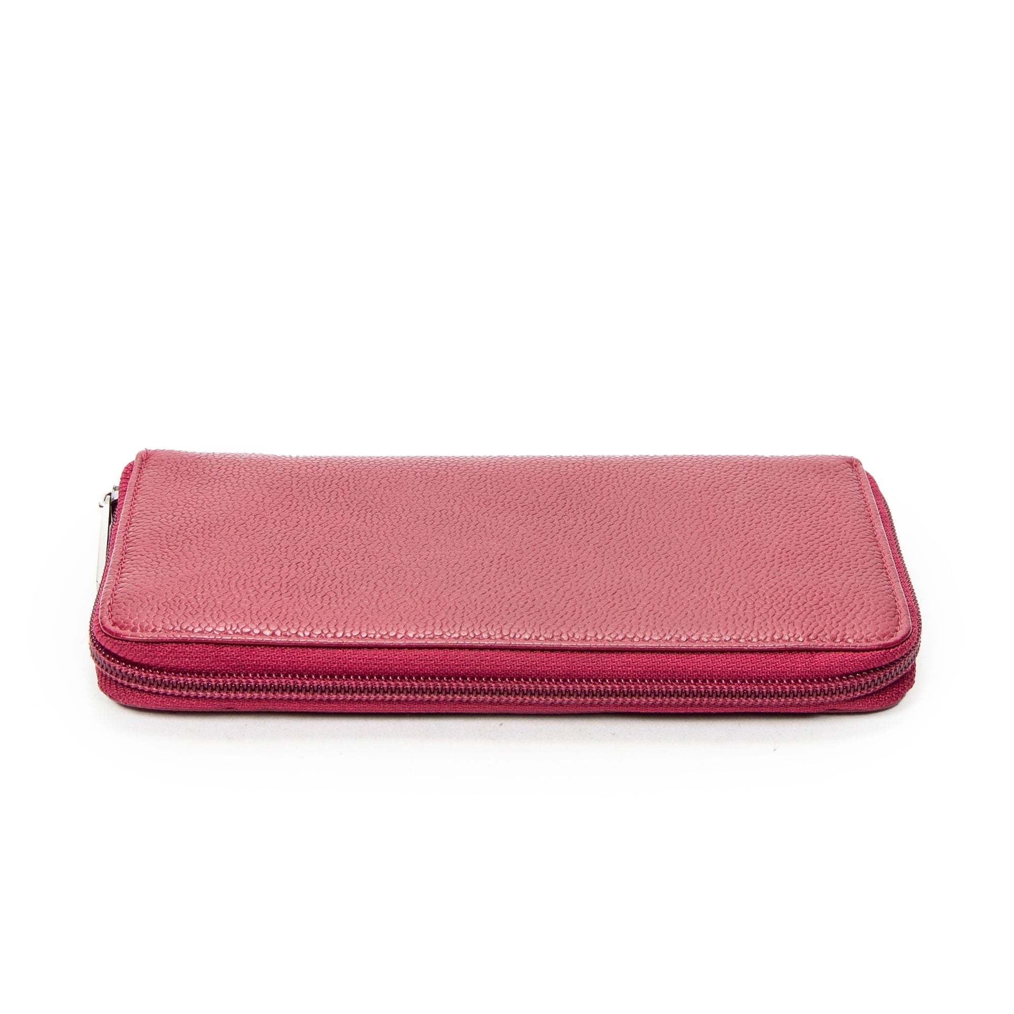 Wallet Timeless Zip Around Wallet Raspberry Pink Caviar Leather
