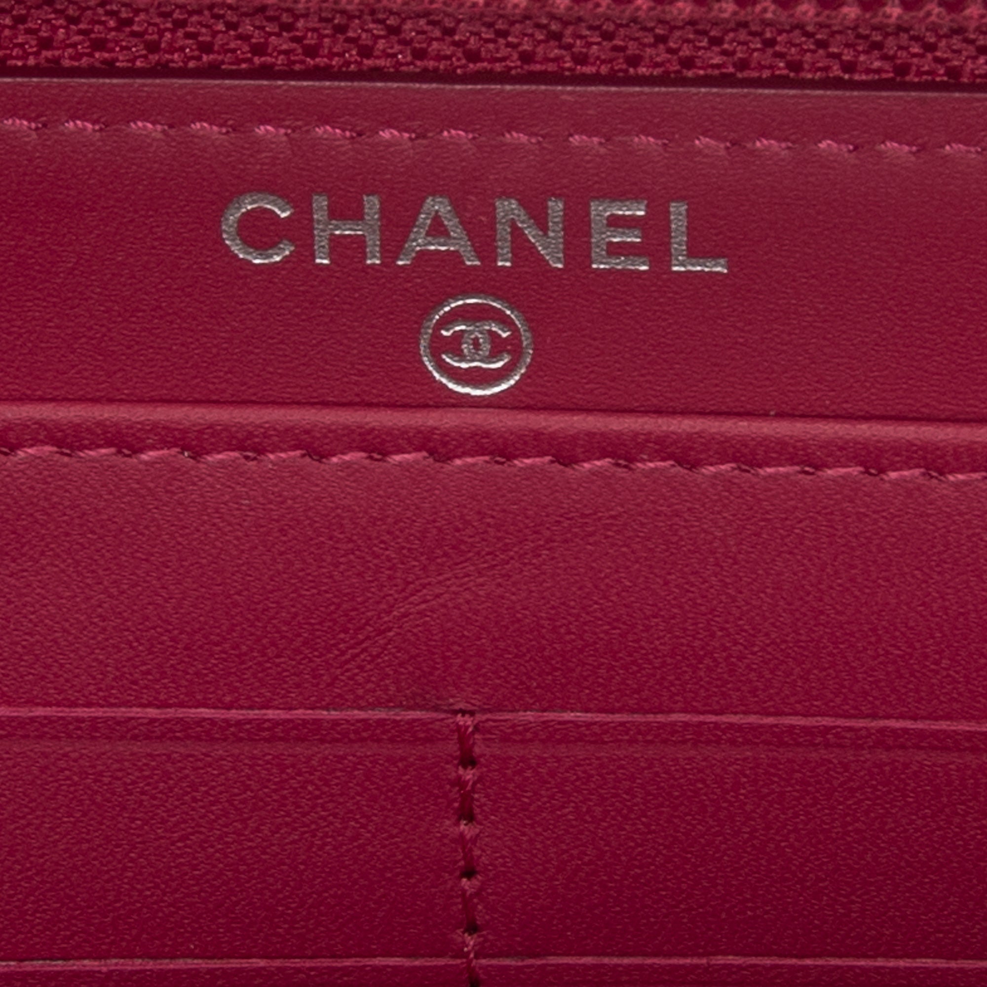 Wallet Timeless Zip Around Wallet Raspberry Pink Caviar Leather