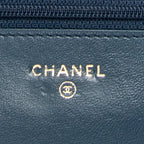 Shoulder Bag Emoticon Wallet on Chain Blue Quilted Lambskin Leather