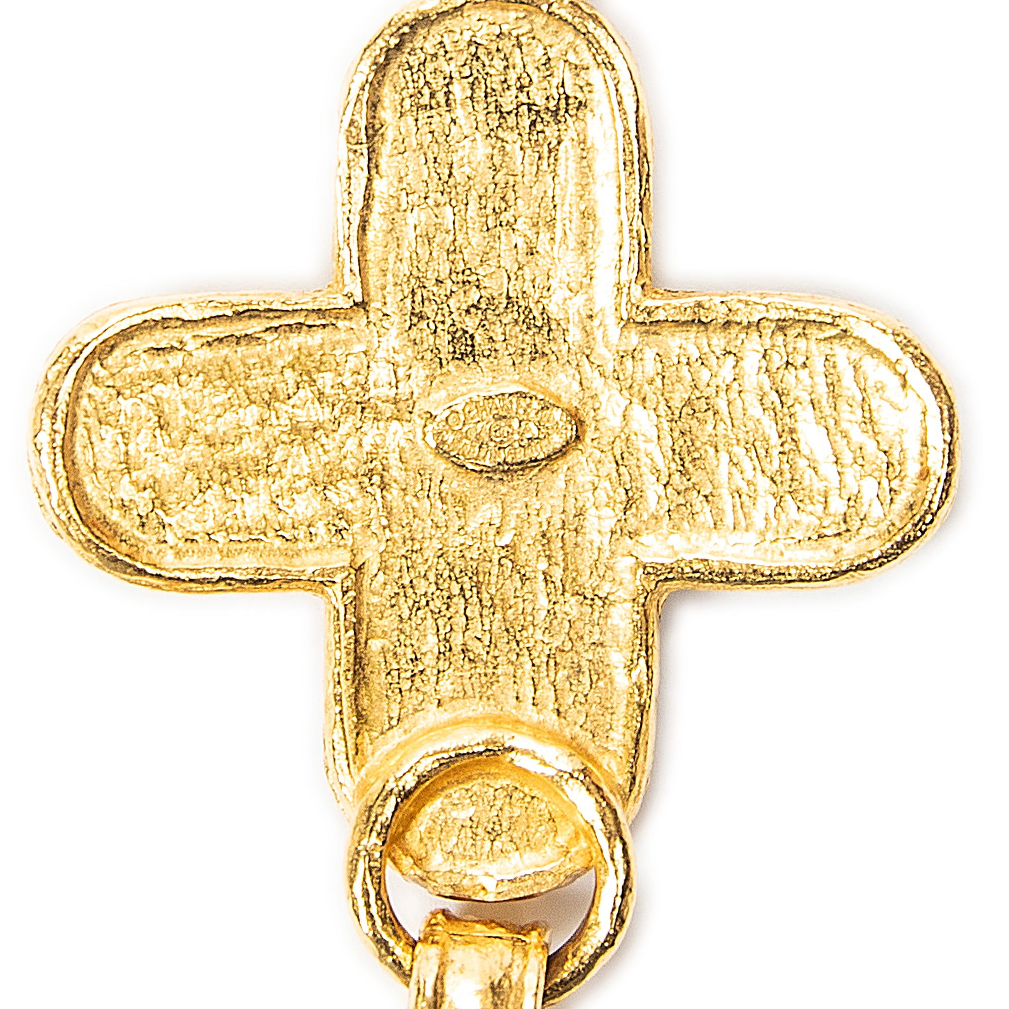 Necklace CC Cross Bell Pendant Necklace Gold Gold Plated
