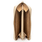 Wallet L-Gusset Zip Wallet Metallic Gold Quilted Lambskin Leather