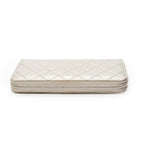 Wallet L-Gusset Zip Wallet Grey Quilted Patent Leather