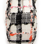 Shoulder Bag Mini CC Round Chain Crossbody White Quilted Tweed Canvas