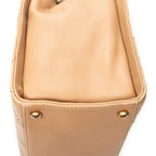 Shoulder Bag CC Wild Stitch Boston Tote Beige Quilted Lambskin Leather