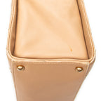 Shoulder Bag CC Wild Stitch Boston Tote Beige Quilted Lambskin Leather