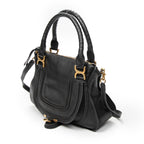 Shoulder Bag Medium Marcie Black Calfskin Leather