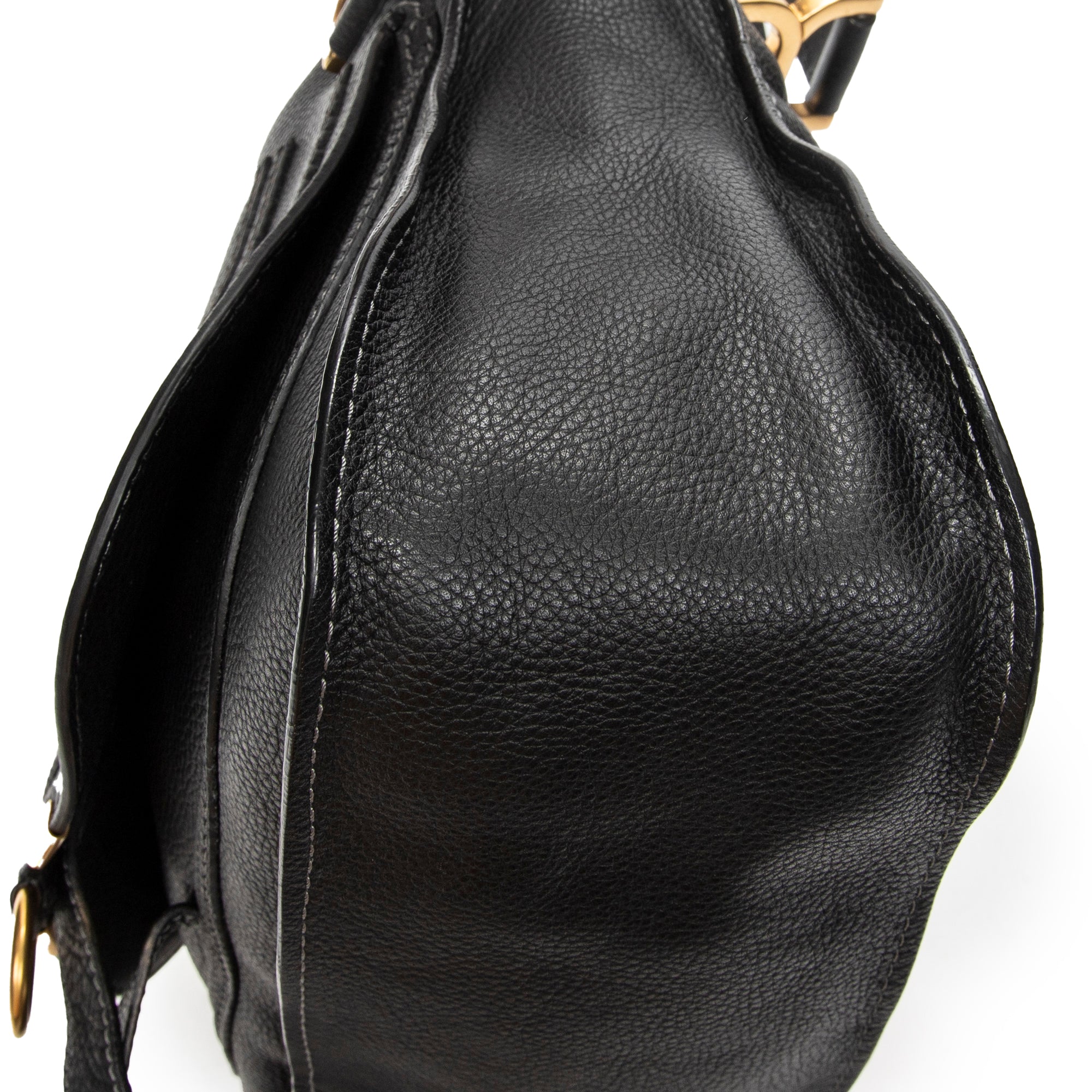Shoulder Bag Medium Marcie Black Calfskin Leather