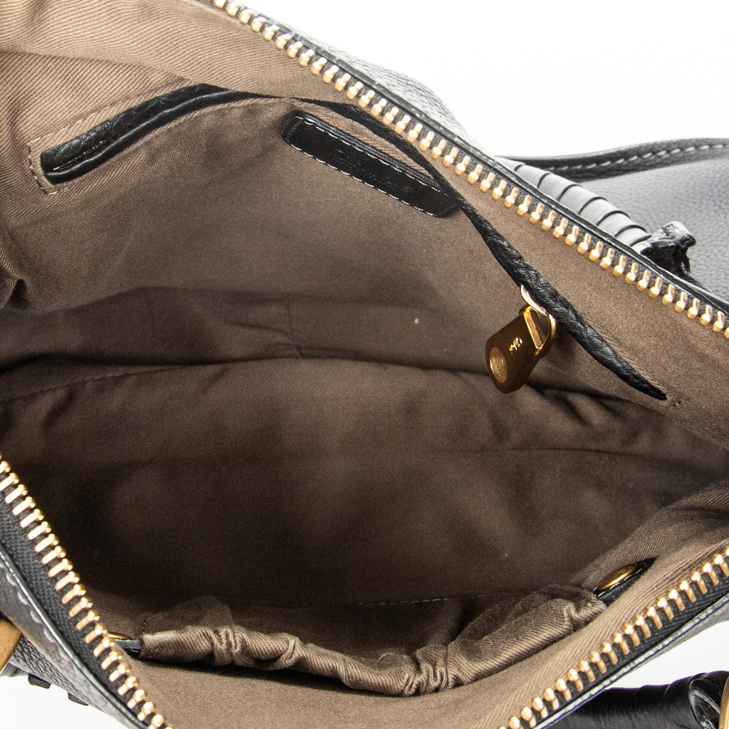 Shoulder Bag Medium Marcie Black Calfskin Leather