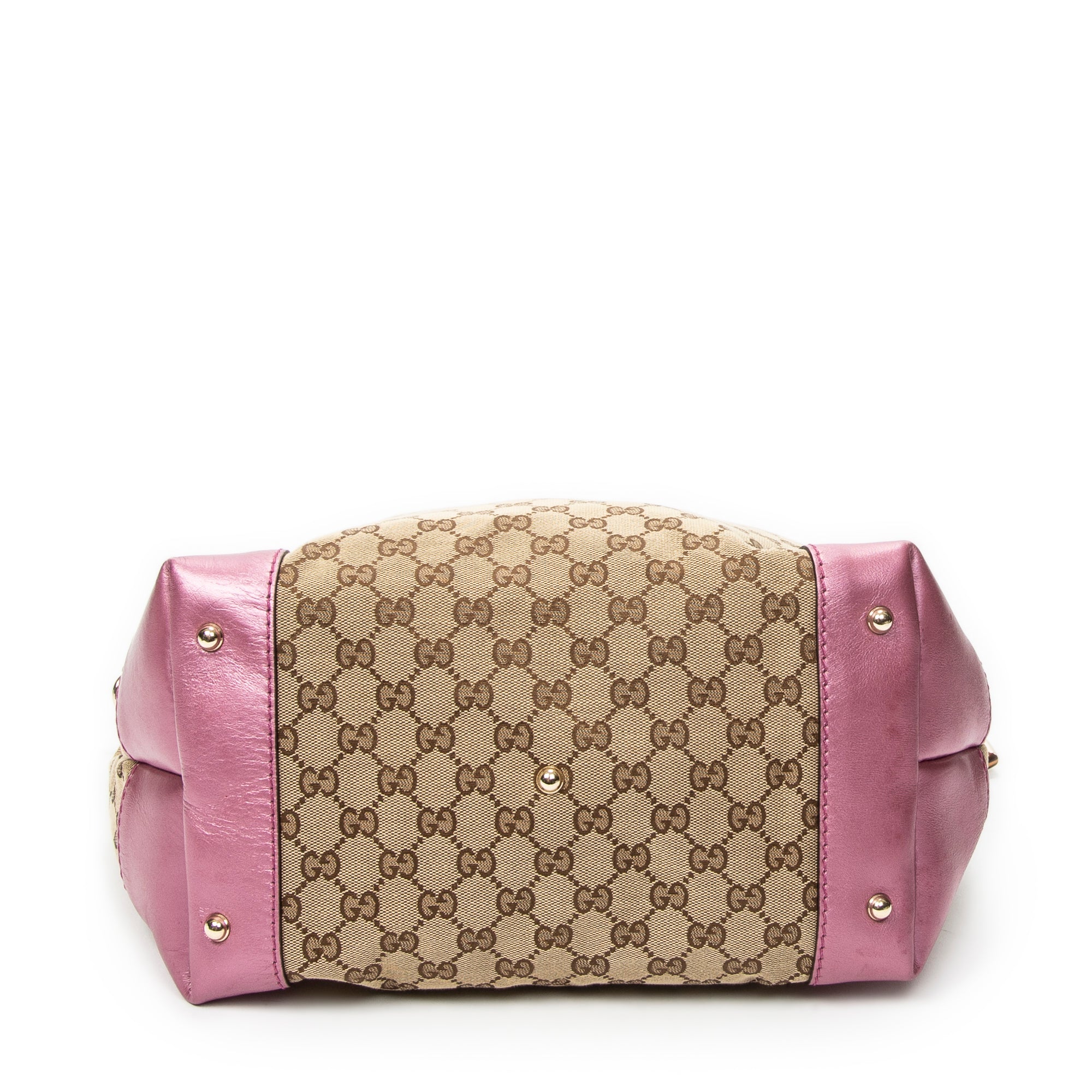 Shoulder Bag Medium Heart Bit Charm Hobo Beige Monogrammed Canvas