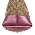 Shoulder Bag Medium Heart Bit Charm Hobo Beige Monogrammed Canvas