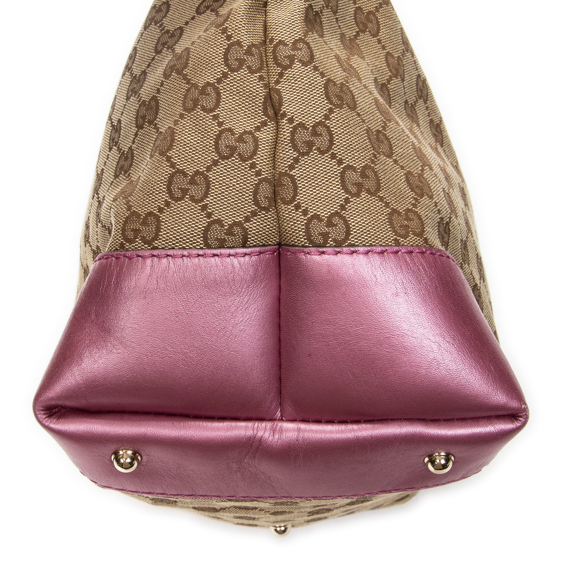 Shoulder Bag Medium Heart Bit Charm Hobo Beige Monogrammed Canvas