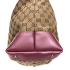 Shoulder Bag Medium Heart Bit Charm Hobo Beige Monogrammed Canvas