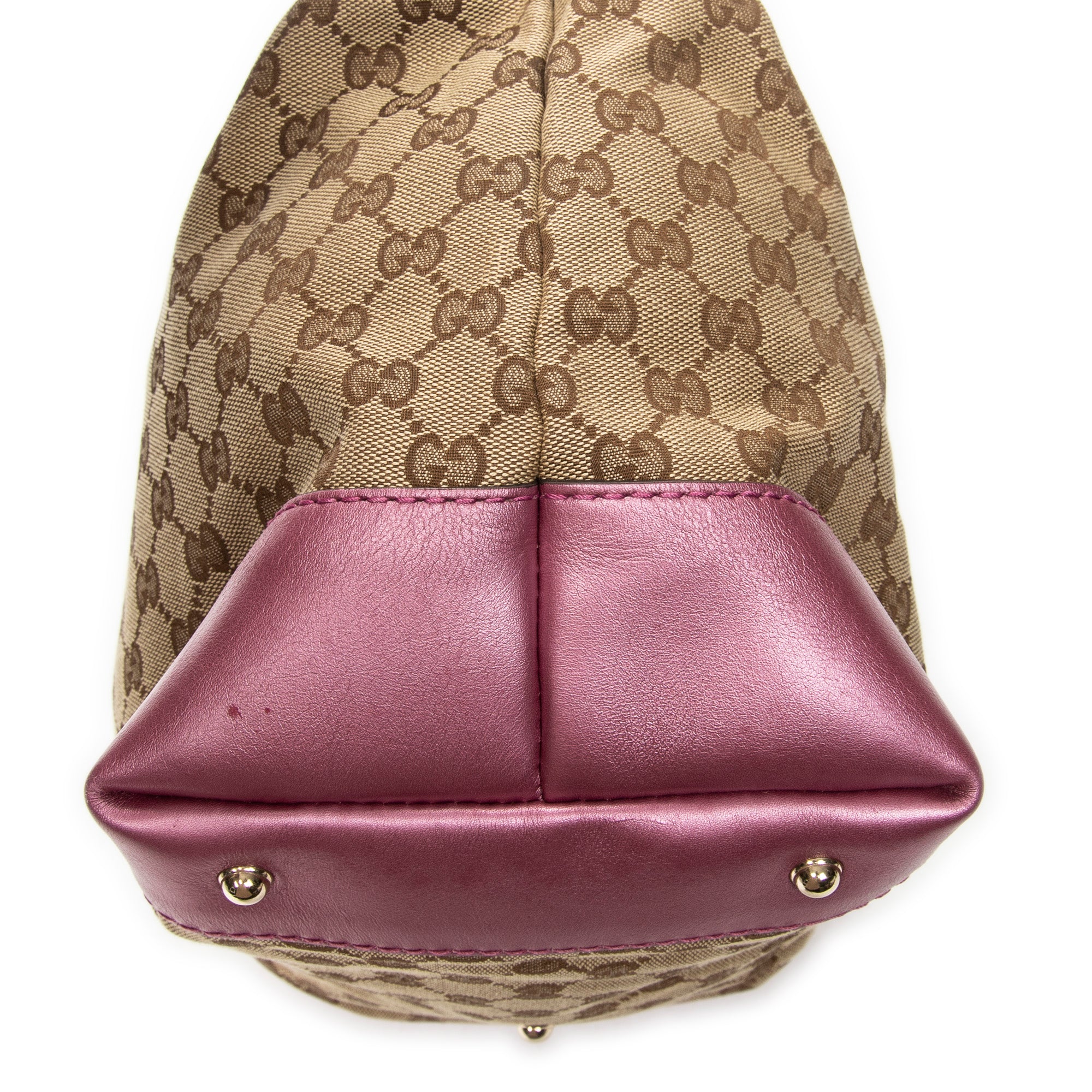 Shoulder Bag Medium Heart Bit Charm Hobo Beige Monogrammed Canvas