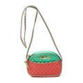 Shoulder Bag Trapuntata Mini Camera Crossbody Red Quilted Calfskin Leather