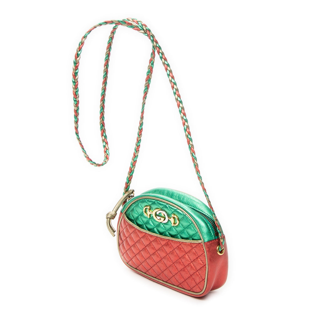 Shoulder Bag Trapuntata Mini Camera Crossbody Red Quilted Calfskin Leather
